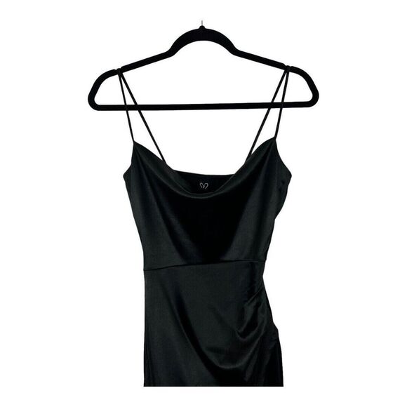 Windsor Womens Size Small Black Ruched Side Slip Dress New - Picture 2 of 4